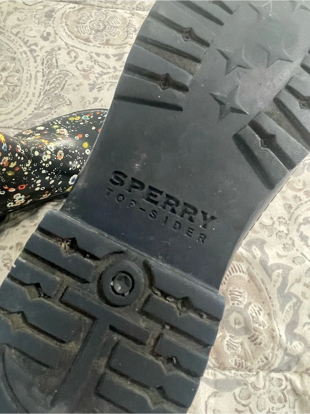 Sperry Floral Boots *Please Read Description*